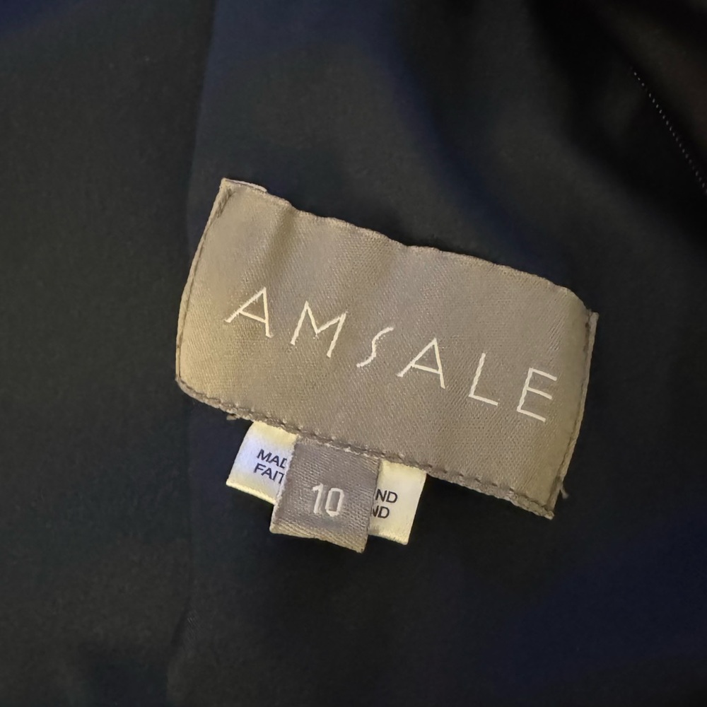 Amsale x Bloomingdale’s Draped Satin One Shoulder Dress in Navy - Picture 6 of 7